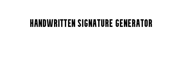 handwritten signature generator